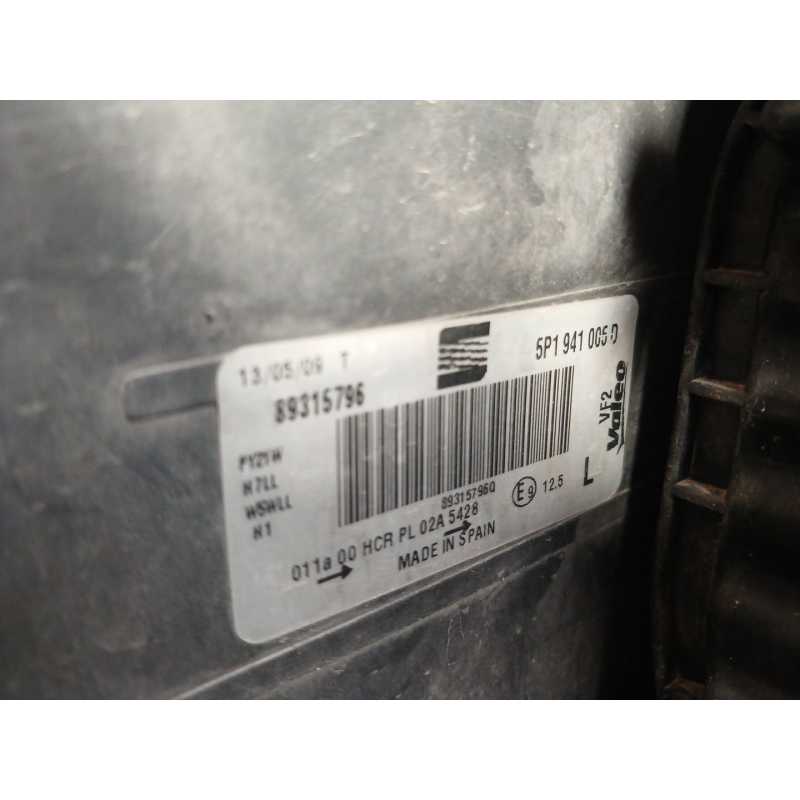 Recambio de faro izquierdo para seat leon (1p1) 1.9 tdi referencia OEM IAM 5P941005D  VALEO - Gris oscuro 3