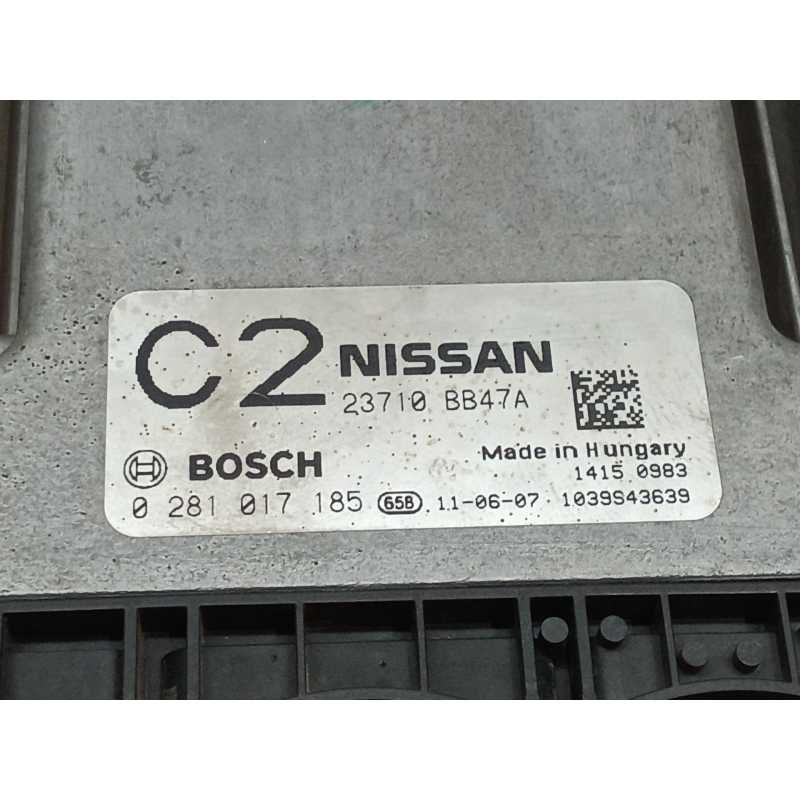 Recambio de centralita motor uce para nissan qashqai i (j10, nj10) 2.0 dci referencia OEM IAM 0281017185 23710BB47A BOSCH - Blanco 2