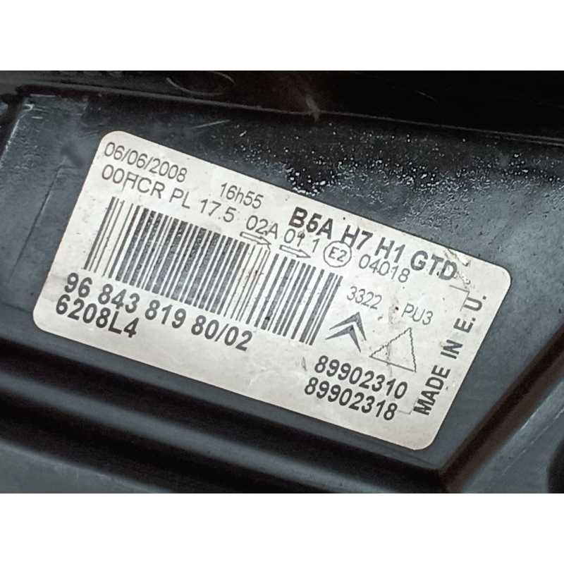 Recambio de faro izquierdo para citroën c4 i (lc_) 1.6 vti 120 referencia OEM IAM 9684381980 - Negro 5