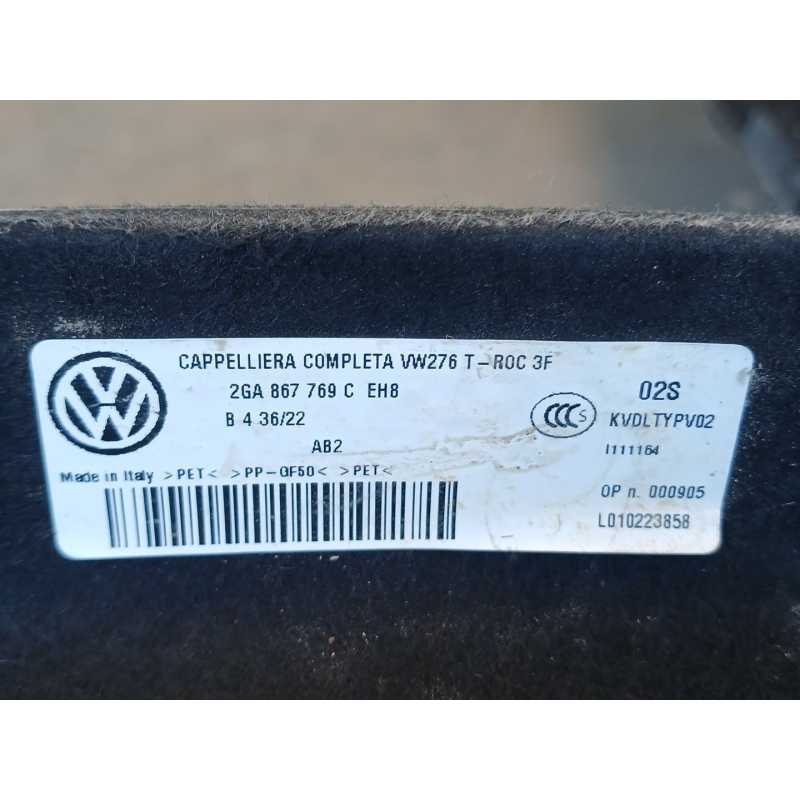 Recambio de bandeja trasera para volkswagen t-roc (a11, d11) 1.5 tsi referencia OEM IAM 2GA867769C - Blanco 3