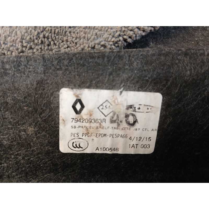 Recambio de bandeja trasera para renault captur i (j5_, h5_) 0.9 tce 90 referencia OEM IAM 794209363R - Blanco 2