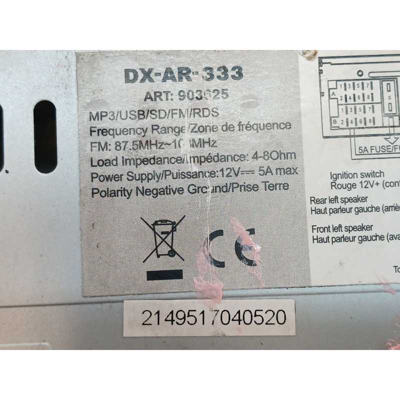 Recambio de sistema audio / radio cd para chrysler voyager (gs) 2.5 td se referencia OEM IAM DXAR333 2149517040520 903625 - Gris 2