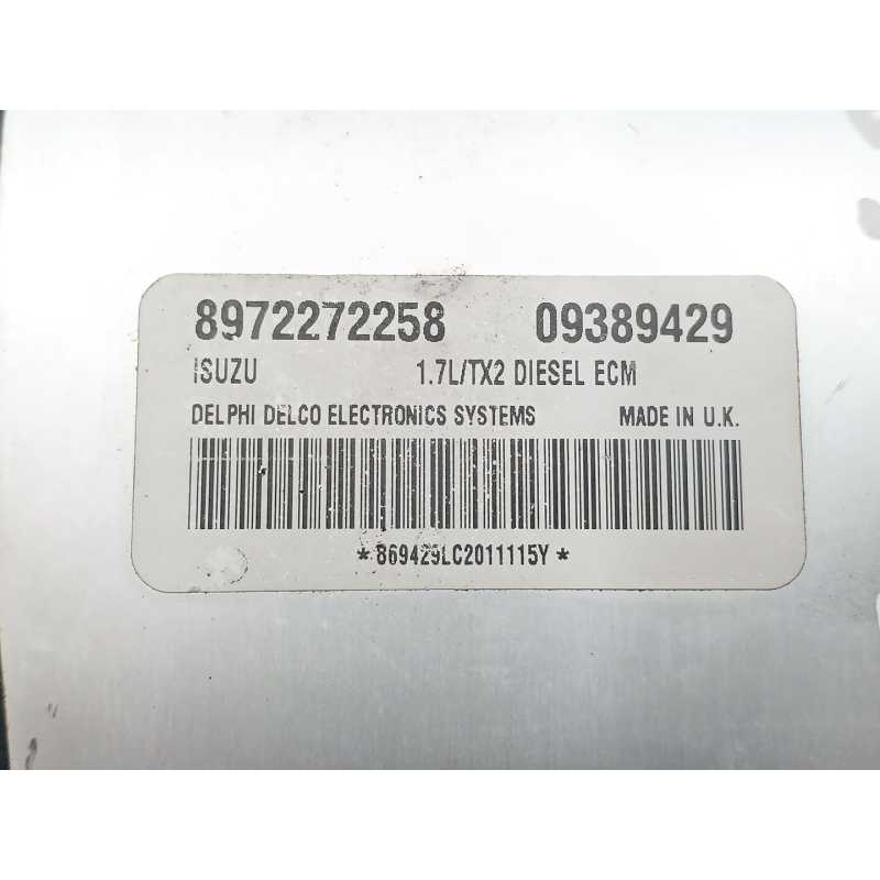 Recambio de centralita motor uce para opel corsa c (x01) 1.7 dti (f08, f68) referencia OEM IAM 8972272258 09389429 - Dorado 2