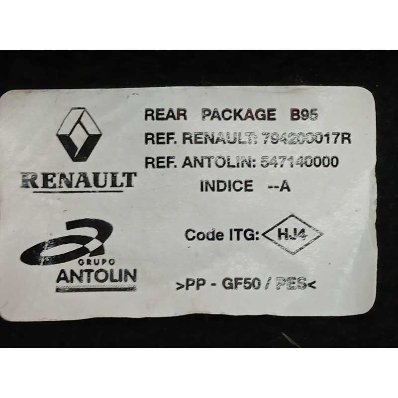 Recambio de bandeja trasera para renault megane iii berlina 5 p dynamique referencia OEM IAM 794200017R - Gris 2