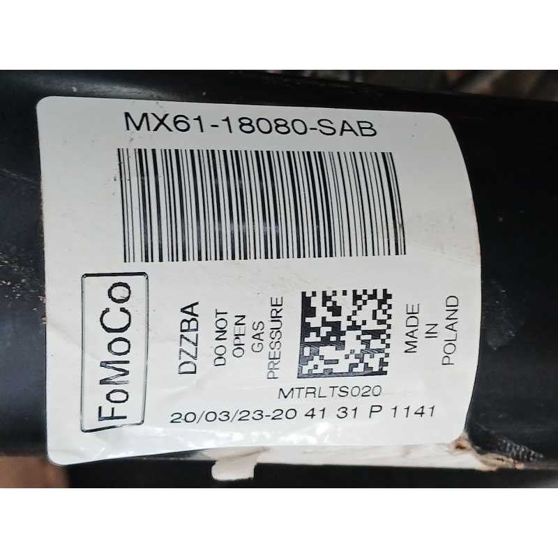 Recambio de amortiguador trasero izquierdo para ford kuga iii (dfk) 2.5 fhev referencia OEM IAM MX6118080SAB  