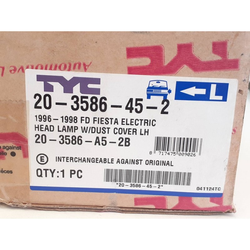 Recambio de faro izquierdo para ford fiesta berlina referencia OEM IAM 203586452 17652 2
