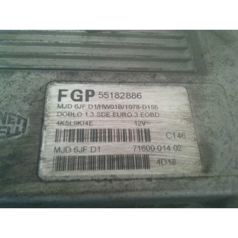 Recambio de centralita motor uce para fiat doblo cargo (223) 1.3 jtd referencia OEM IAM 55182886  MAGNETTI MARELLI - Azul 2