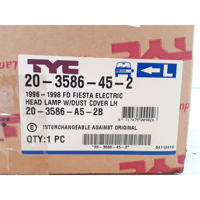 Recambio de faro izquierdo para ford fiesta berlina referencia OEM IAM 203586452 17739 2