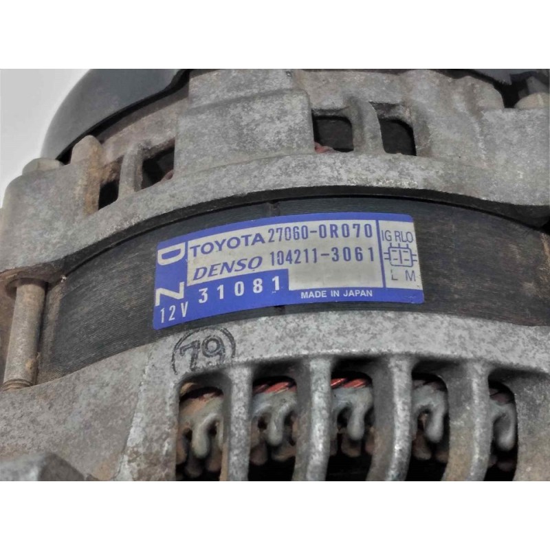 Recambio de alternador para toyota avensis (t27) executive referencia OEM IAM 270600R070 1042113061 - Negro 2