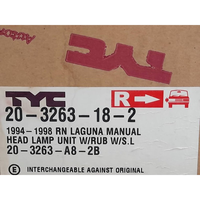 Recambio de faro derecho para renault laguna (b56) referencia OEM IAM 203263182 17963 2