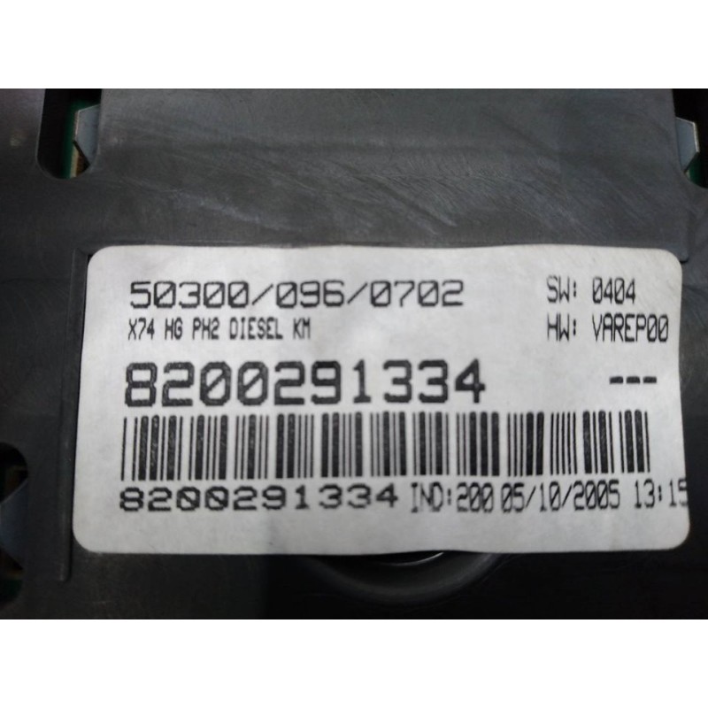 Recambio de cuadro instrumentos para renault laguna ii (bg0) luxe privilege referencia OEM IAM 8200291334 8200291334 3