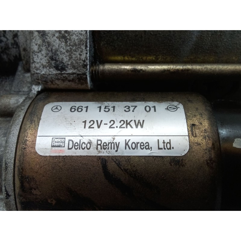 Recambio de motor arranque para ssangyong rexton rx 270 plus / 270 xdi plus referencia OEM IAM 6611513701  