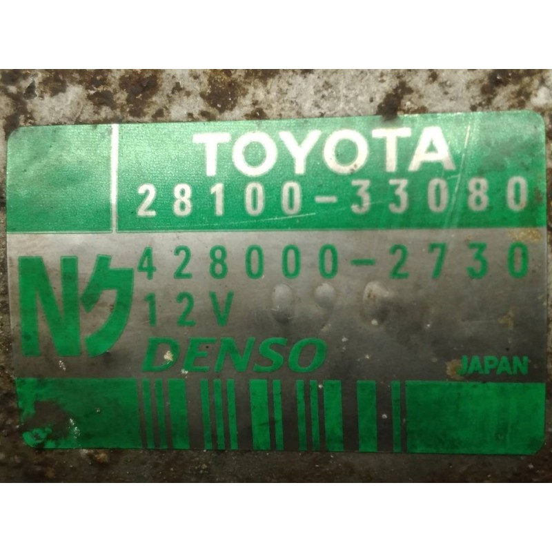 Recambio de motor arranque para toyota corolla (e12) 1.4 d-4d terra sedán referencia OEM IAM 2810033080 4280002730 - Blanco 2
