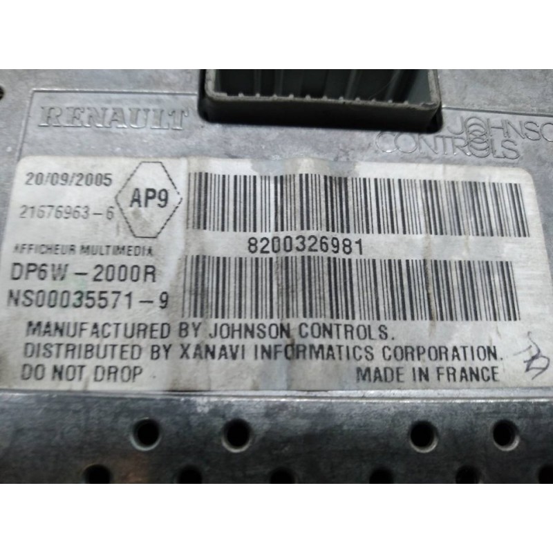 Recambio de sistema navegacion gps para renault laguna ii (bg0) luxe privilege referencia OEM IAM 8200326981 8200326976A 4