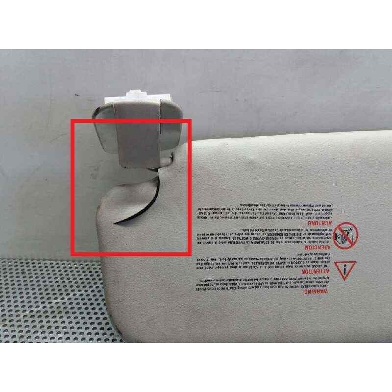Recambio de parasol derecho para renault megane ii berlina 5p 1.5 dci diesel referencia OEM IAM - Gris 3