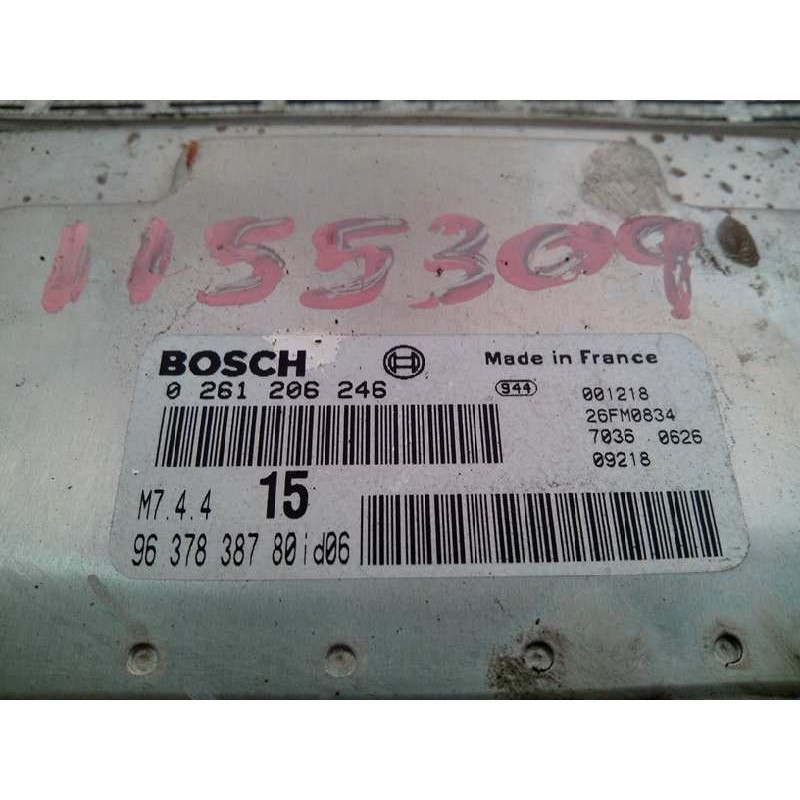 Recambio de centralita motor uce para citroën saxo 1.1 referencia OEM IAM 0261206246 9637838780 BOSCH 2