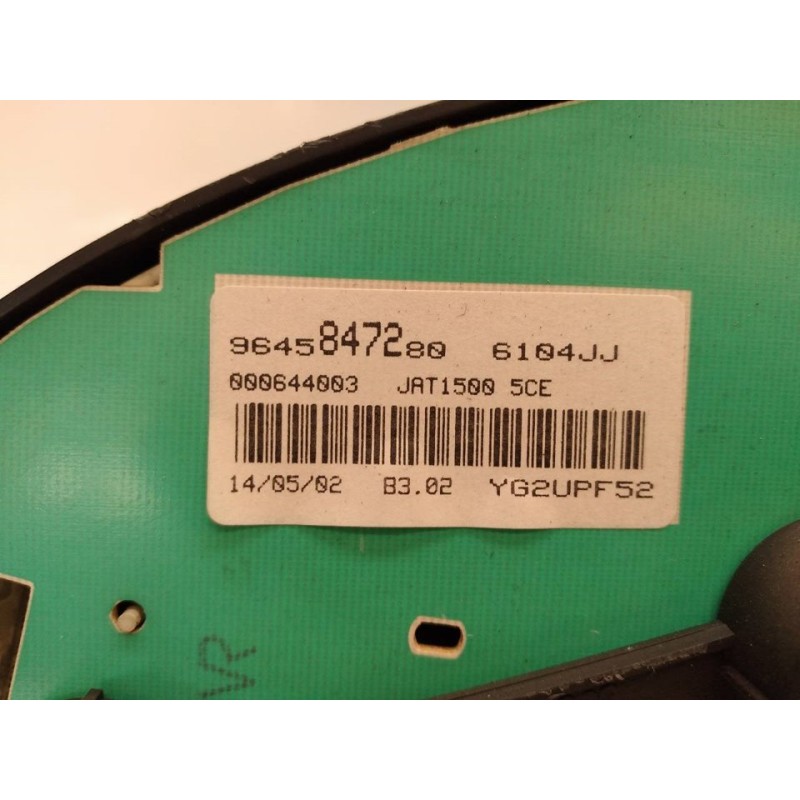 Recambio de cuadro instrumentos para peugeot 206 sw xs referencia OEM IAM 9645847280 - Azul 3