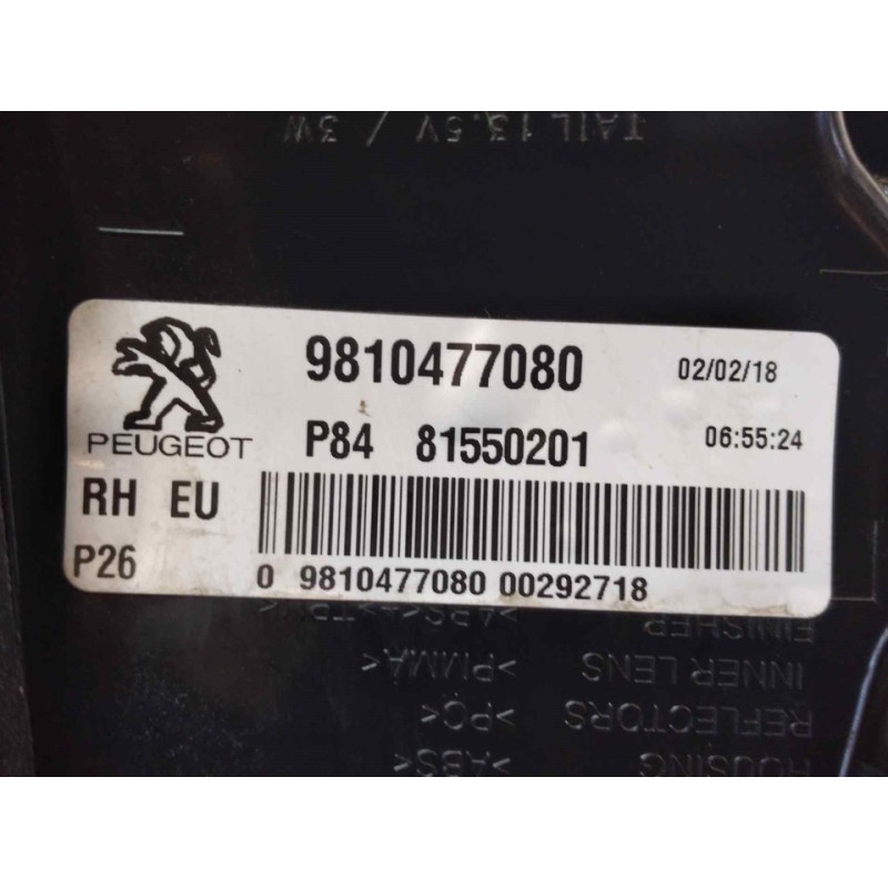 Recambio de piloto trasero derecho para peugeot 3008 allure referencia OEM IAM 9810477080 3
