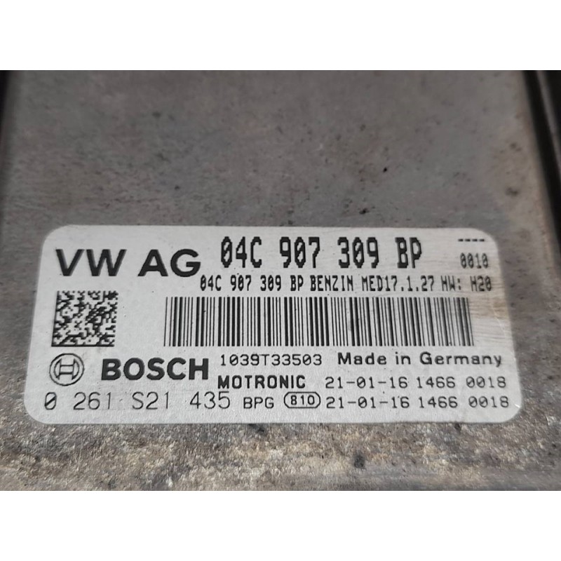 Recambio de centralita motor uce para skoda fabia ambition plus referencia OEM IAM 04C907309BP 0261S21435 BOSCH - Blanco 2