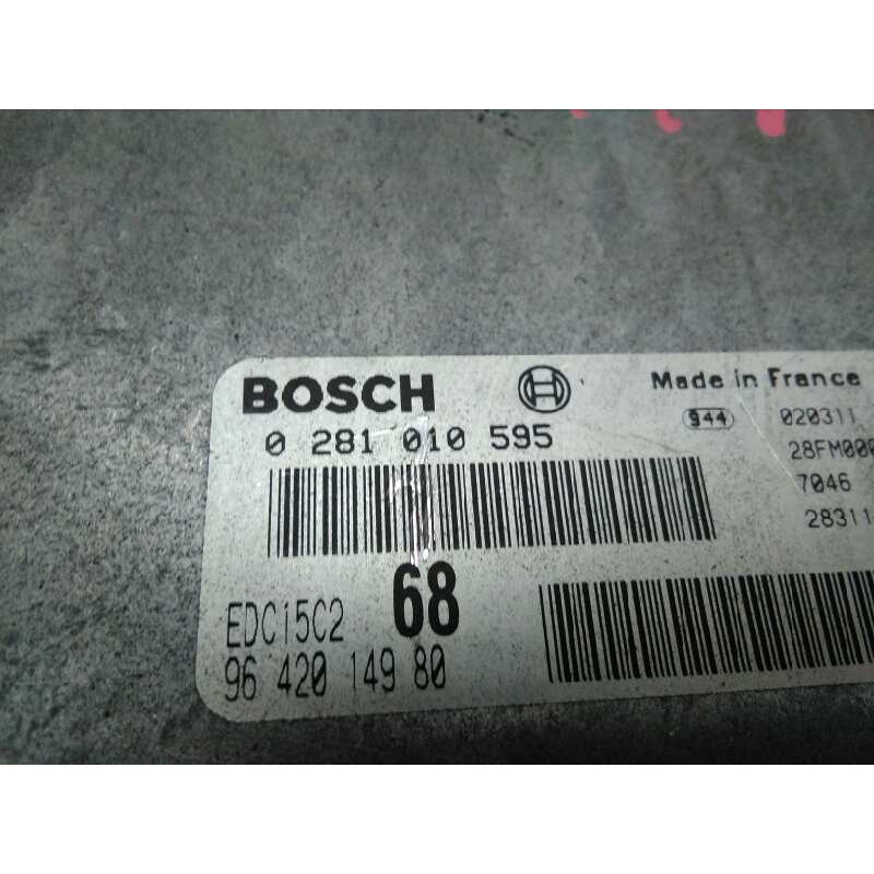 Recambio de centralita motor uce para citroën xsara picasso 2.0 hdi cat (rhy / dw10td) referencia OEM IAM 0281010595 9642014980 2