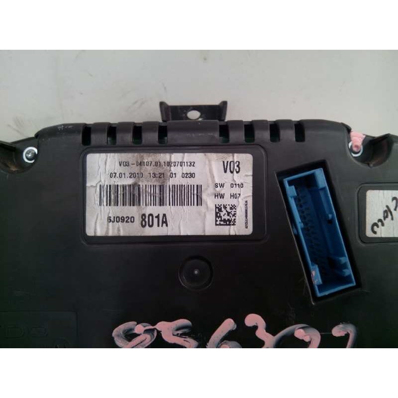 Recambio de cuadro instrumentos para seat ibiza (6j5) copa referencia OEM IAM 6J0920801A V0304107011020701132 VDO - Negro 3
