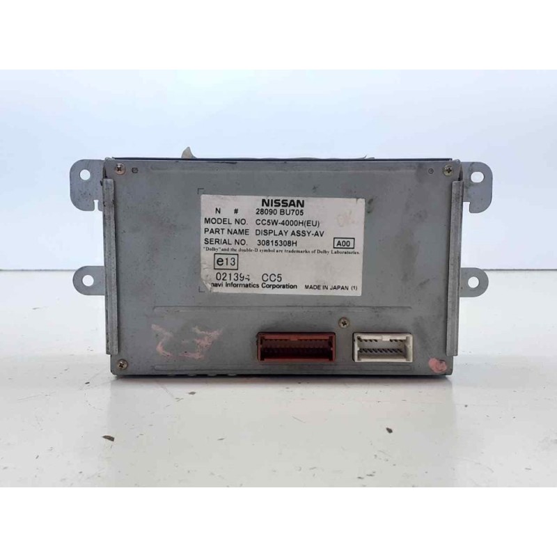 Recambio de pantalla multifuncion para nissan almera tino (v10m) acenta referencia OEM IAM 28090BU705 - Gris 3