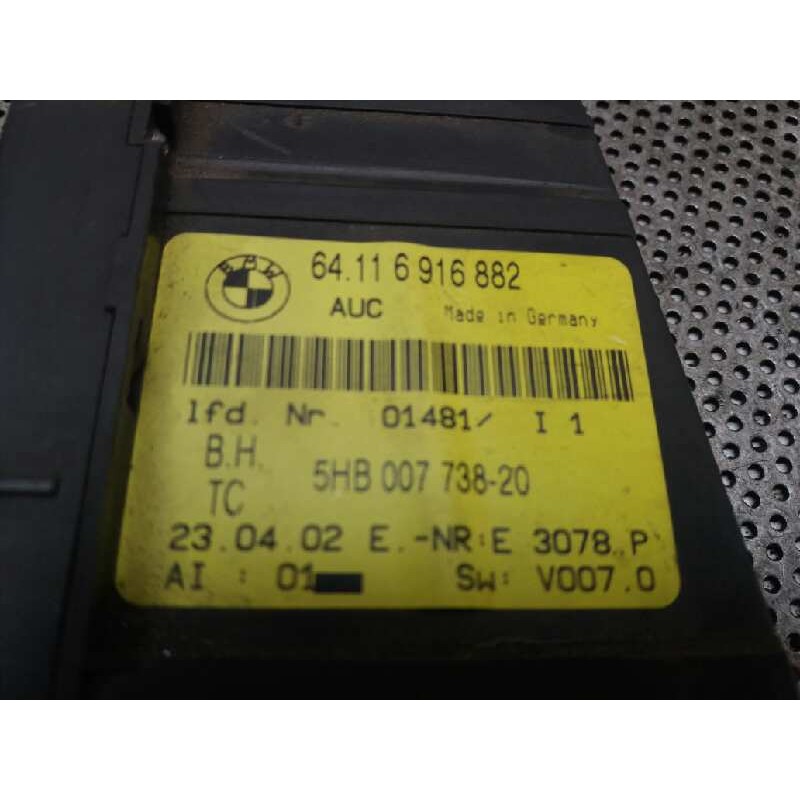 Recambio de mando climatizador para bmw serie 3 compact (e46) 320td referencia OEM IAM 64116916882 5HB00773820 - Azul 2