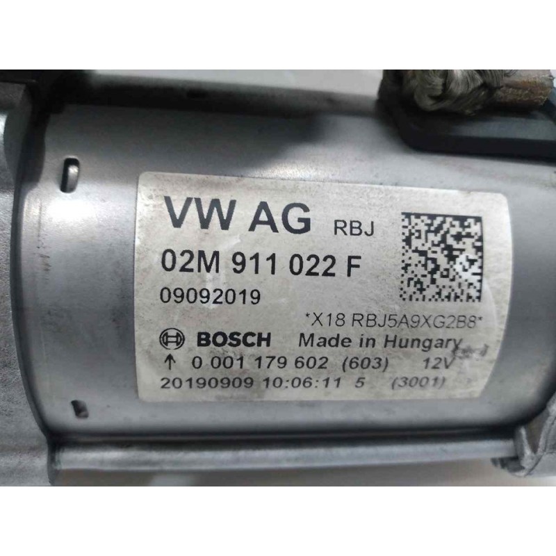 Recambio de motor arranque para seat arona xcellence edition referencia OEM IAM 02M911022F 0001179602 BOSCH - Blanco 4