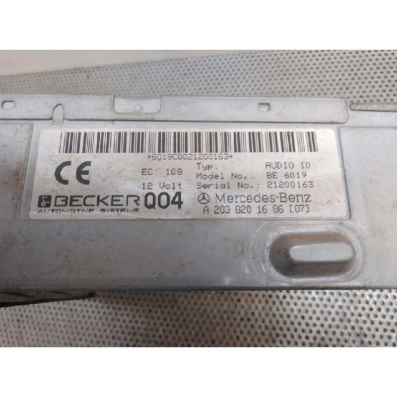 Recambio de sistema audio / radio cd para mercedes-benz clase c (w203) berlina 2.2 cdi cat referencia OEM IAM 2038201686 - Azul 3