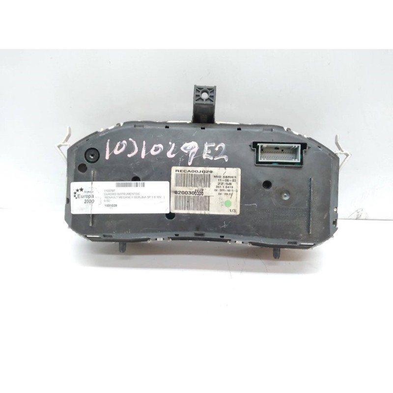 Recambio de cuadro instrumentos para renault megane ii berlina 5p 1.6 16v referencia OEM IAM 8200306556 - Rojo 3