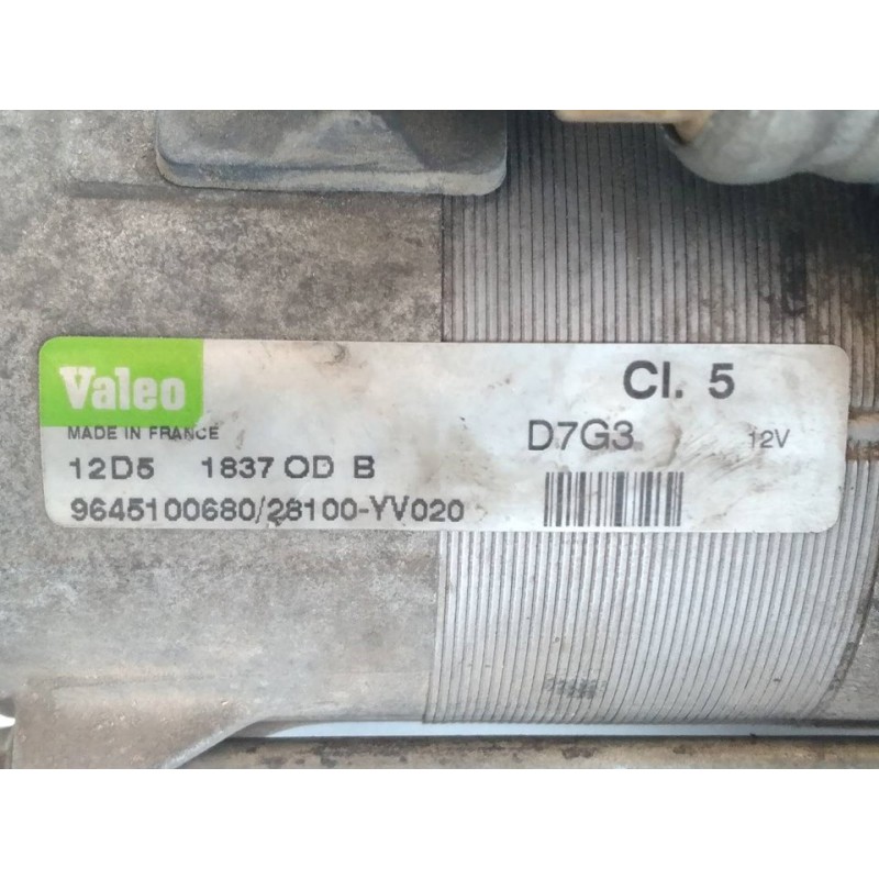 Recambio de motor arranque para peugeot 307 (s1) xr clim plus referencia OEM IAM 9645100680 1837OD VALEO - Gris 5