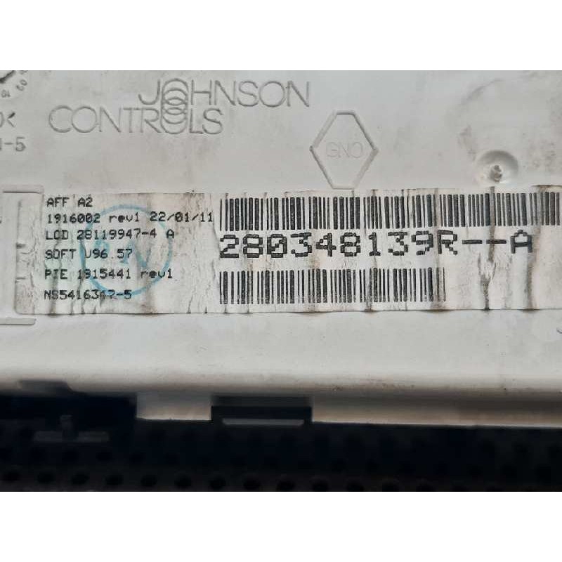 Recambio de pantalla multifuncion para renault clio grandtour business referencia OEM IAM 280348139RA - Negro 3