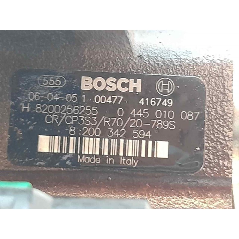 Recambio de bomba inyeccion para renault scenic ii luxe privilege referencia OEM IAM 0445010087 8200256255 BOSCH 3
