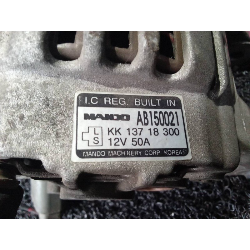 Recambio de alternador para kia pride 1.3 cat referencia OEM IAM AB150021 KK13718300 mando 2