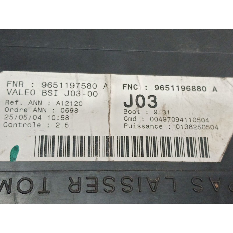 Recambio de caja reles / fusibles para peugeot 307 break / sw (s1) sw referencia OEM IAM 9651197580 9651196880A - Azul 2