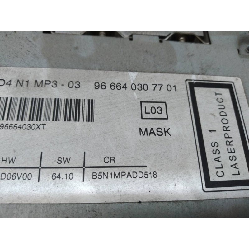 Recambio de sistema audio / radio cd para citroën c4 berlina cool referencia OEM IAM 966640307701 3
