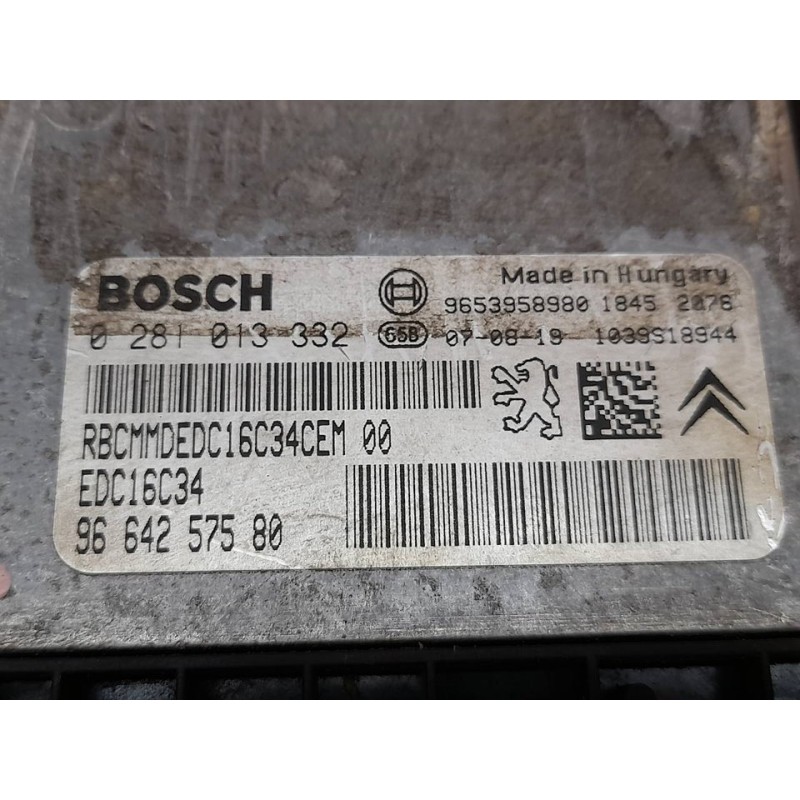 Recambio de centralita motor uce para peugeot 308 sport referencia OEM IAM 0281013332 9664257580 BOSCH 3