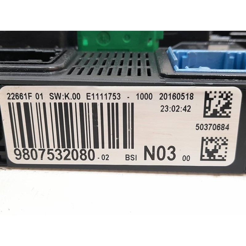 Recambio de caja reles / fusibles para peugeot 208 style referencia OEM IAM 9807532080 N03 2
