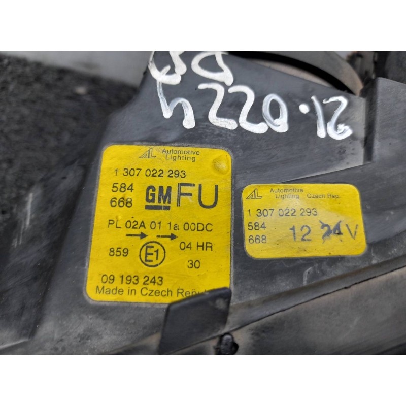 Recambio de faro izquierdo para opel vectra b berlina elegance referencia OEM IAM 1307022293 09193243 - Verde 2