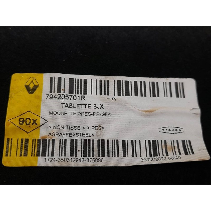 Recambio de bandeja trasera para dacia sandero iii stepway comfort referencia OEM IAM 794205701R 2
