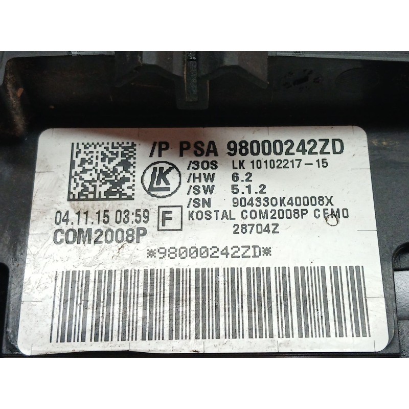 Recambio de mando luces para citroën c4 ii (nc_) 1.2 thp 110 referencia OEM IAM 98000242ZD - Negro 2