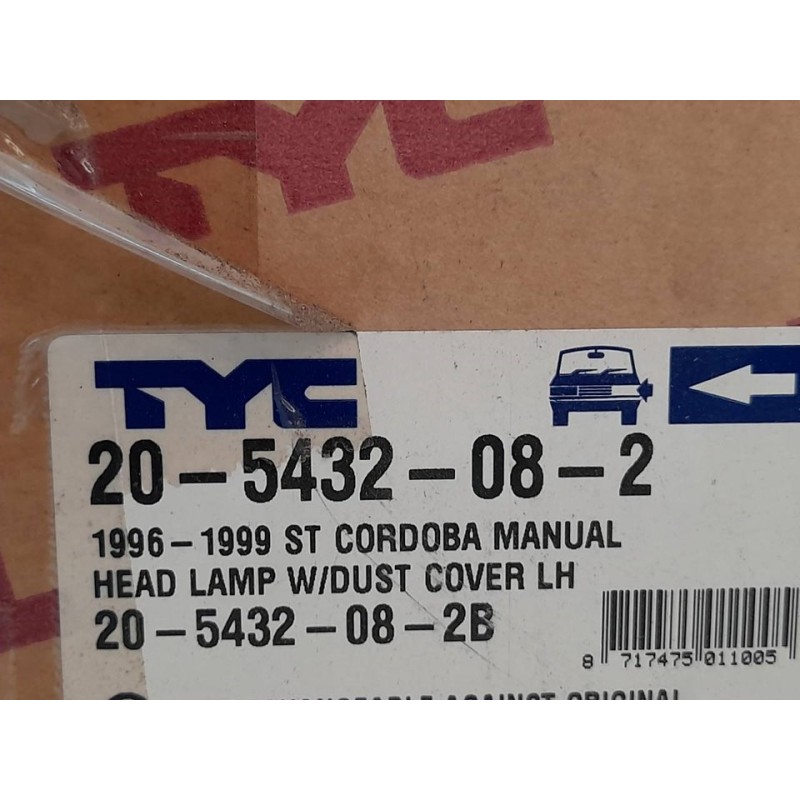 Recambio de faro izquierdo para seat cordoba berlina (6k2) referencia OEM IAM 205432082 25324 2