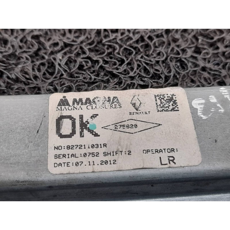 Recambio de elevalunas trasero izquierdo para dacia sandero laureate referencia OEM IAM 827211031R - Blanco 4