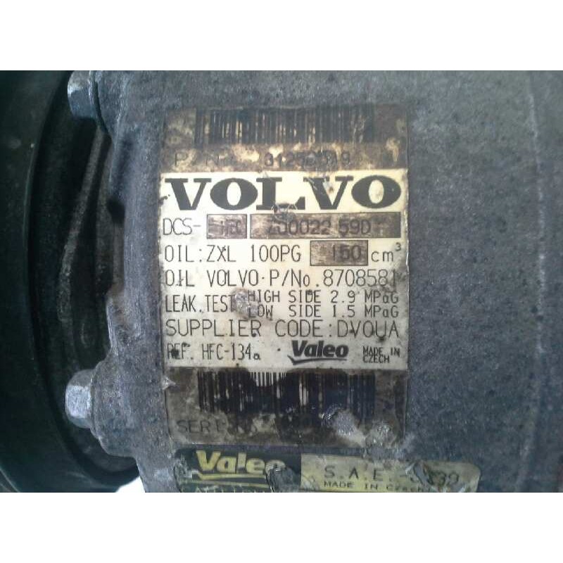 Recambio de compresor aire acondicionado para volvo v70 familiar 2.4 diesel cat referencia OEM IAM Z0002259D Z0002259D VALEO 4