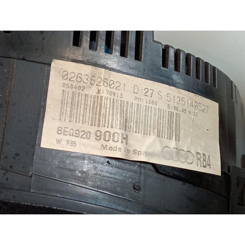 Recambio de cuadro instrumentos para audi a4 b6 (8e2) 1.8 t referencia OEM IAM 8E0920900H - Azul 2