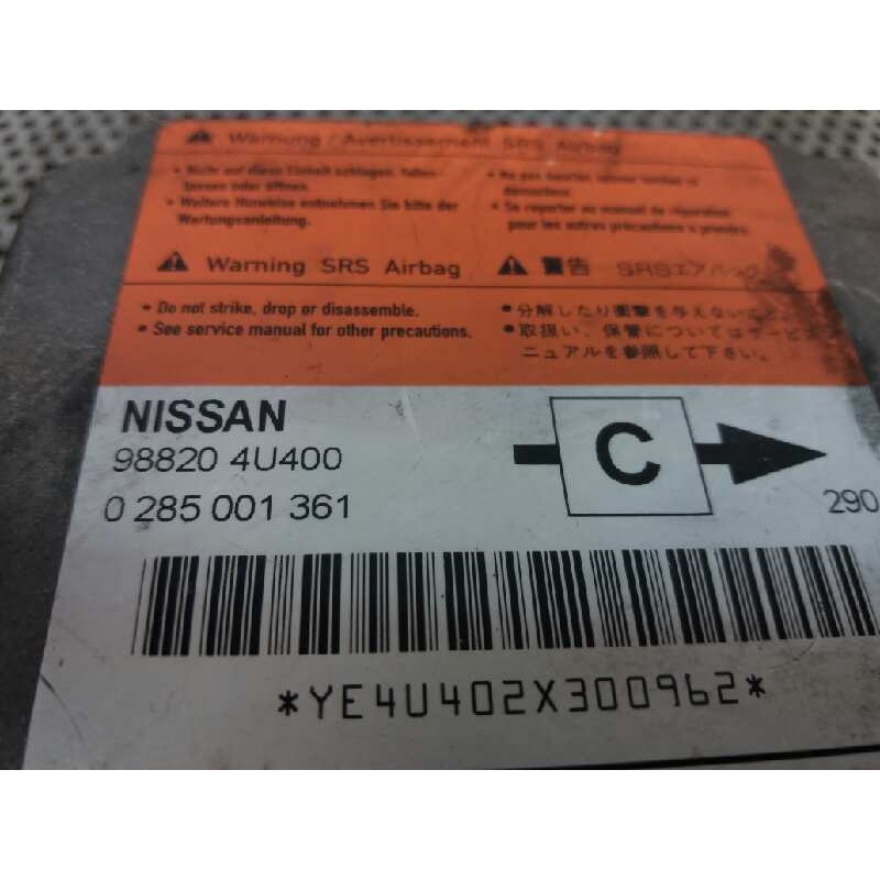 Recambio de centralita airbag para nissan almera tino (v10m) 2.2 16v turbodiesel cat referencia OEM IAM 0285001361 988204U400 - Blanco 3