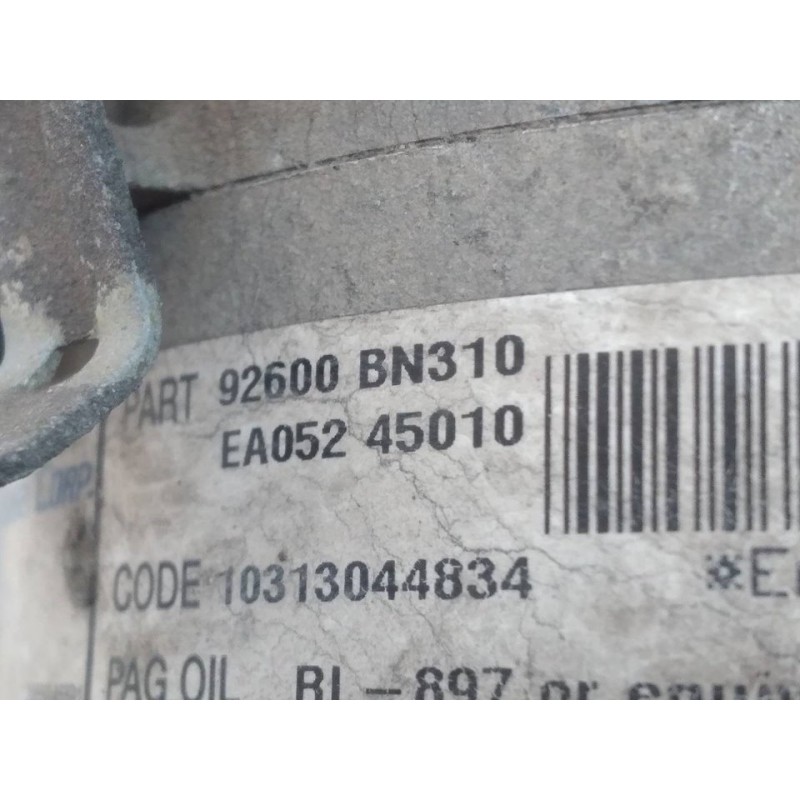 Recambio de compresor aire acondicionado para nissan almera tino (v10m) 2.2 dci diesel cat referencia OEM IAM 92600BN310 EA052 - Gris 3