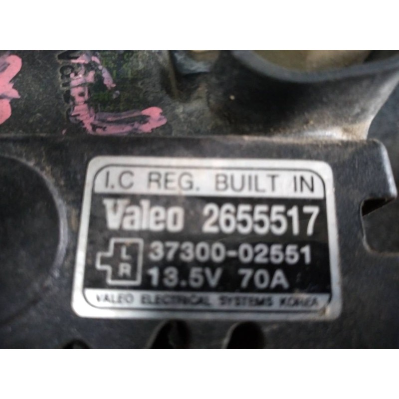 Recambio de alternador para kia picanto 1.1 cat referencia OEM IAM 2655517 142492 VALEO 6