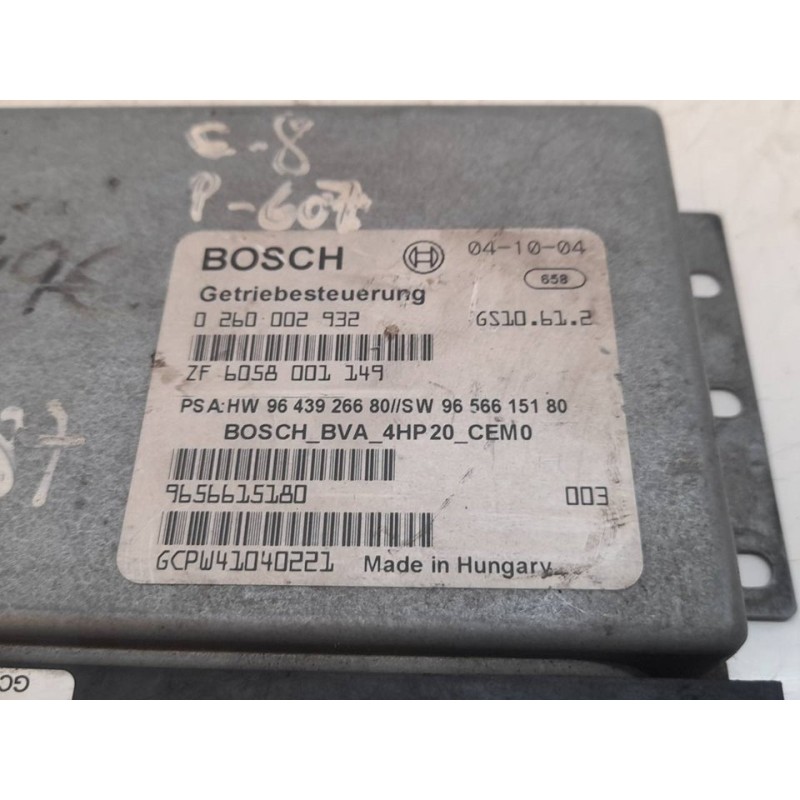 Recambio de centralita check control para citroën c8 3.0 v6 exclusive automático referencia OEM IAM 0260002932 6058001149 965661 3
