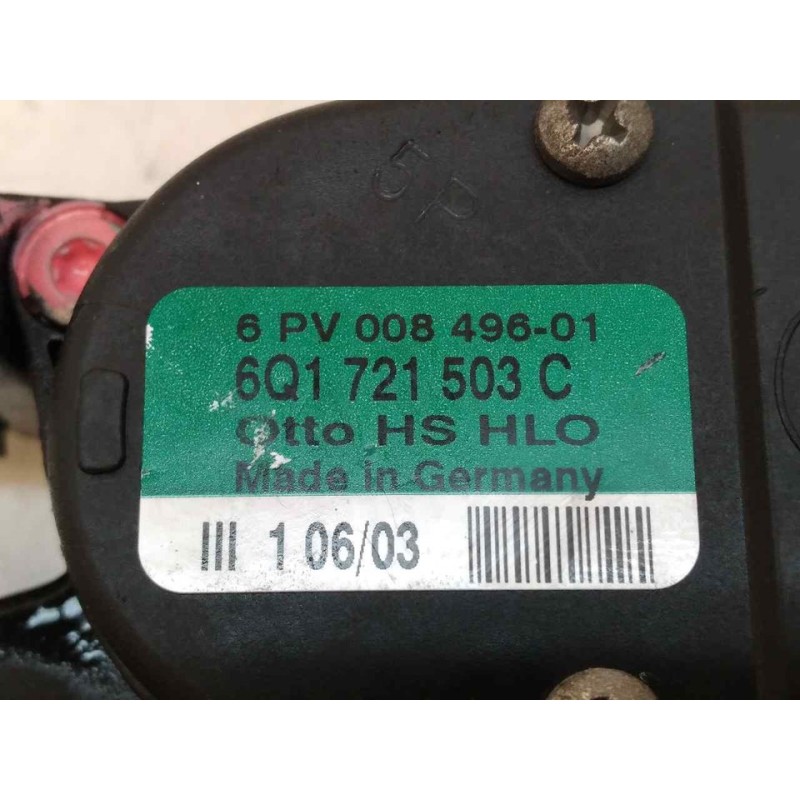 Recambio de potenciometro pedal para seat leon (1m1) 1.6 16v referencia OEM IAM 6Q1721503C - Negro 4